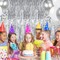 3Pcs Silver Metallic Tinsel Foil Fringe Curtains,3.28ft x 6.56ft Silver Photo Booth Backdrop Streamer Curtain,Great for Bachelorette,Birthday,Christmas,New Year Party Decorations